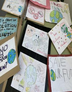 Pancartas de "Fridays for future".